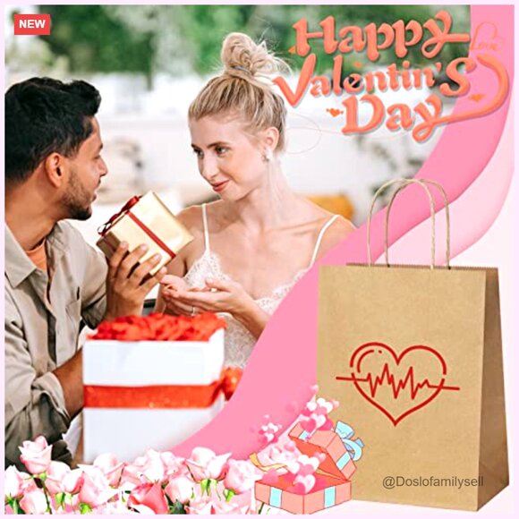 45-Pack Kraft Paper Gift Bags with Handles, 3 Sizes, Bulk Party Favor Bags - Picture 7 of 7